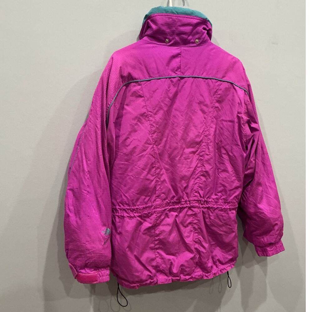 Vintage North Face Womens Ski Jacket Size 12 Fuschia Retro Sport Coat Thermore - Picture 4 of 13